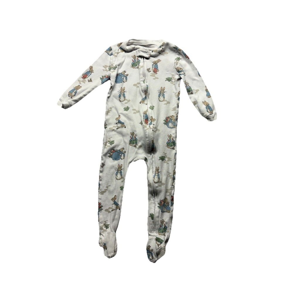 Pottery Barn Kids Baby Peter Rabbit Pajama Footed Sleeper One Piece Size 18-24 M